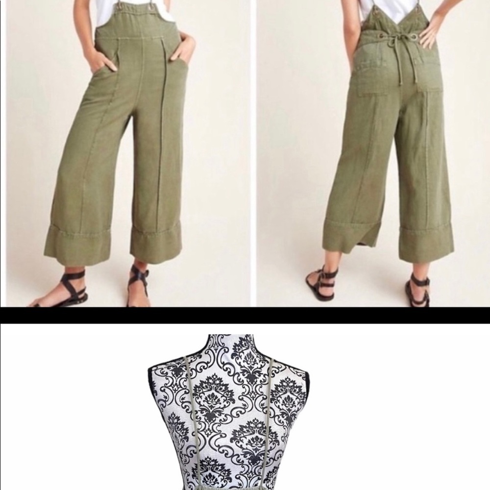Anthropologie Asha Bib Front Utility Overalls M